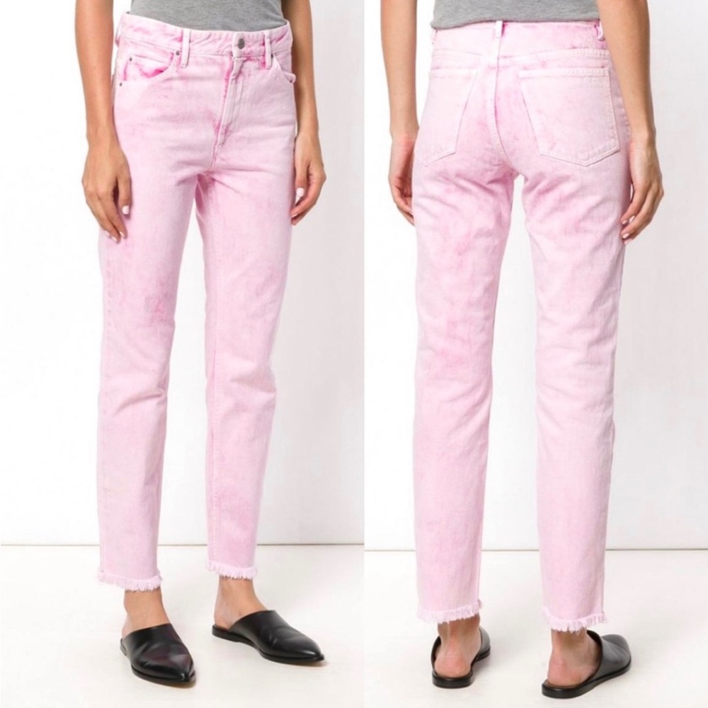 Isabel Marant Baby Pink Raw Hem Jeans